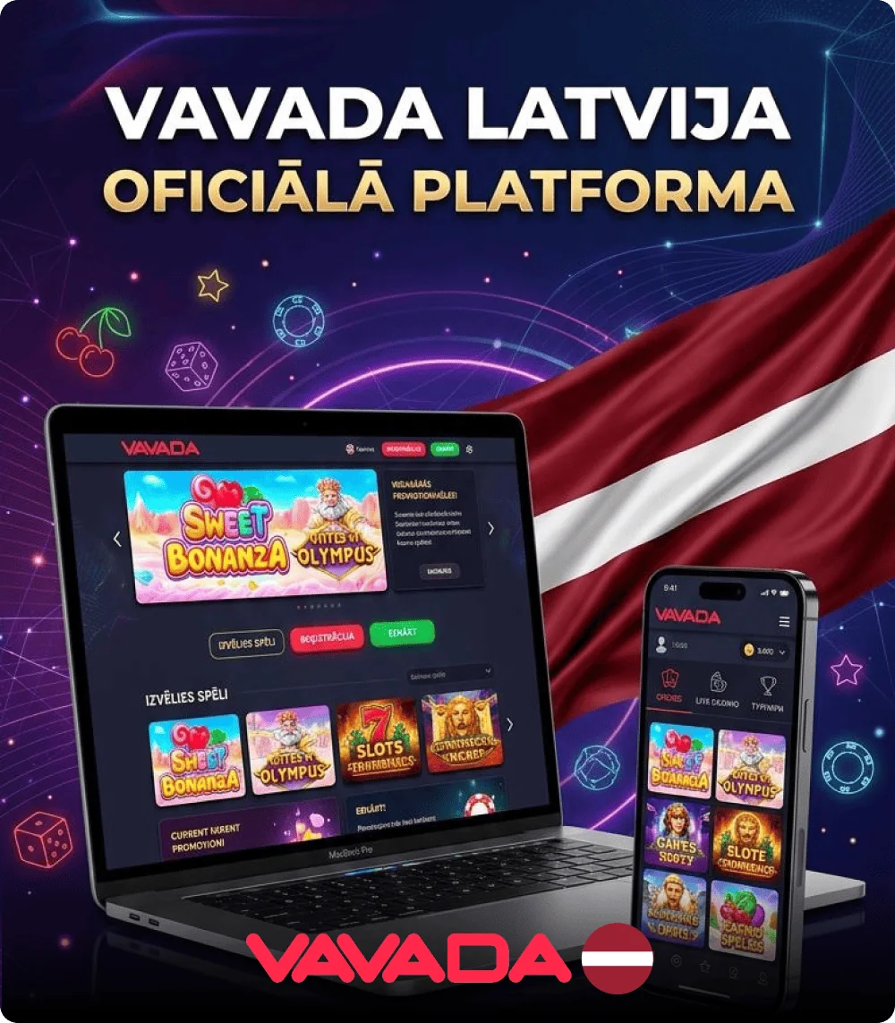 Vavada Latvia kazino platforma ar spēļu automātiem un sporta totalizatoriem
